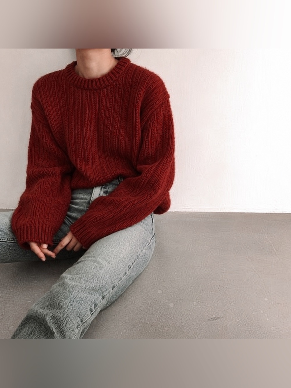 Universal Thread- Brick Color Knitted Sweater